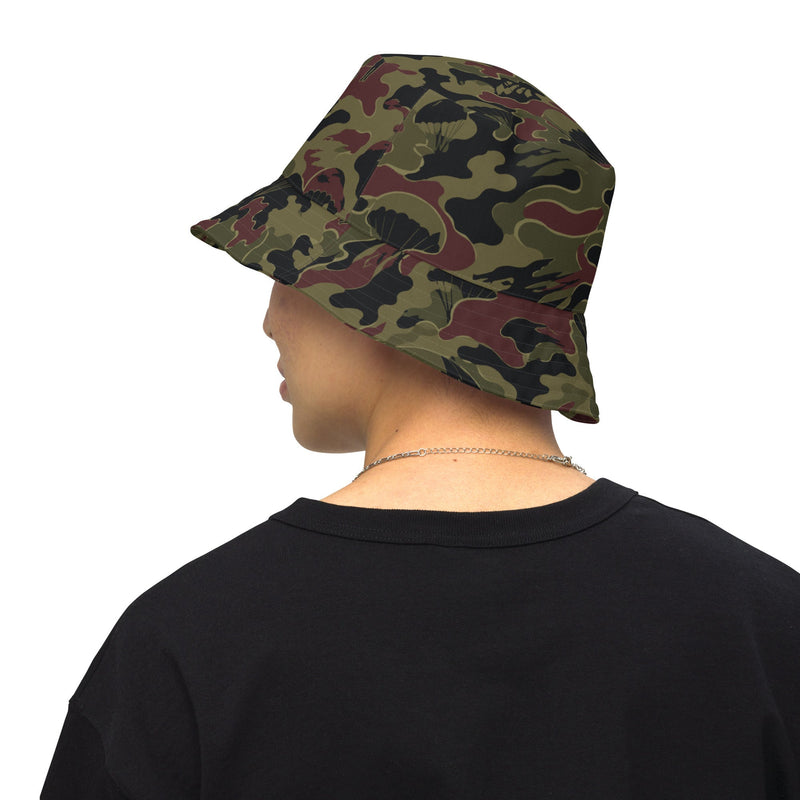 Airborne Maroon Drop CAMO Reversible Bucket Hat - S/M - Head