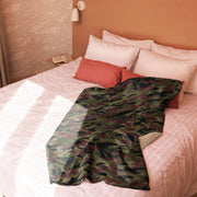 Airborne Maroon Drop CAMO Sherpa Blanket
