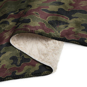 Airborne Maroon Drop CAMO Sherpa Blanket