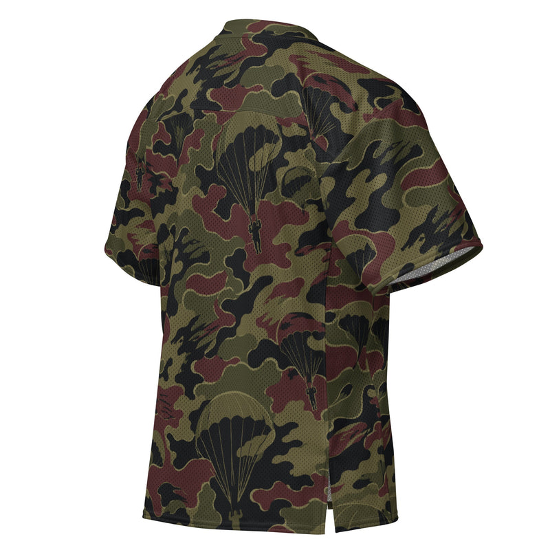 Airborne Maroon Drop CAMO Unisex American Football Jersey