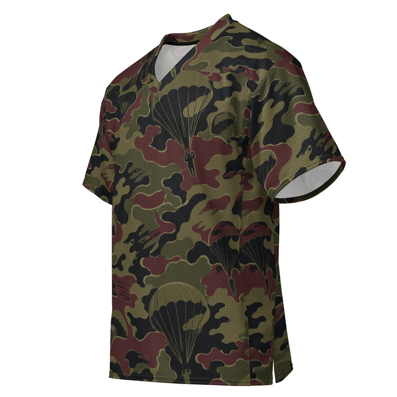 Airborne Maroon Drop CAMO Unisex American Football Jersey