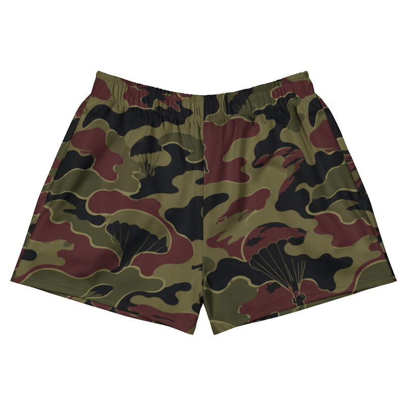 Airborne Maroon Drop CAMO Unisex Athletic Shorts