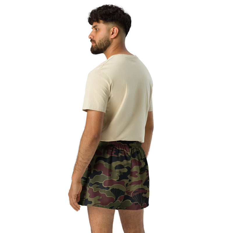 Airborne Maroon Drop CAMO Unisex Athletic Shorts