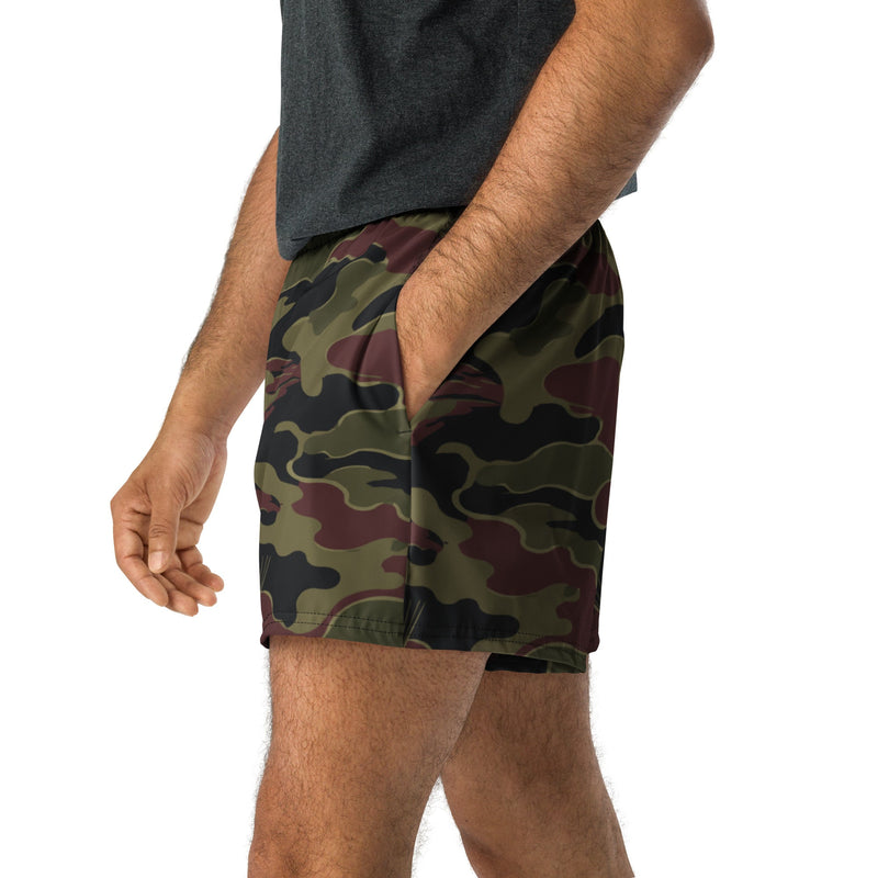 Airborne Maroon Drop CAMO Unisex Athletic Shorts - XS