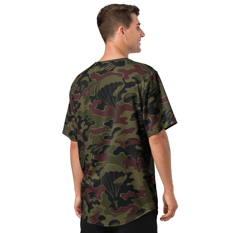 Airborne Maroon Drop CAMO Unisex Baseball Jersey