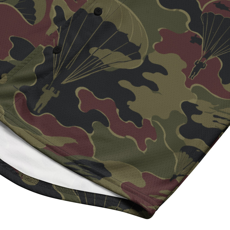 Airborne Maroon Drop CAMO Unisex Baseball Jersey