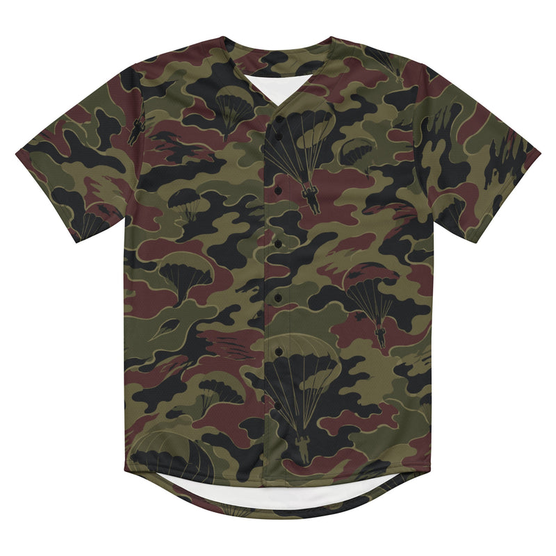 Airborne Maroon Drop CAMO Unisex Baseball Jersey