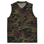 Airborne Maroon Drop CAMO Unisex Basketball Jersey