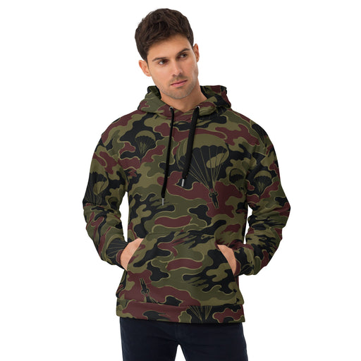 Airborne Maroon Drop CAMO Unisex Hoodie - 2XS