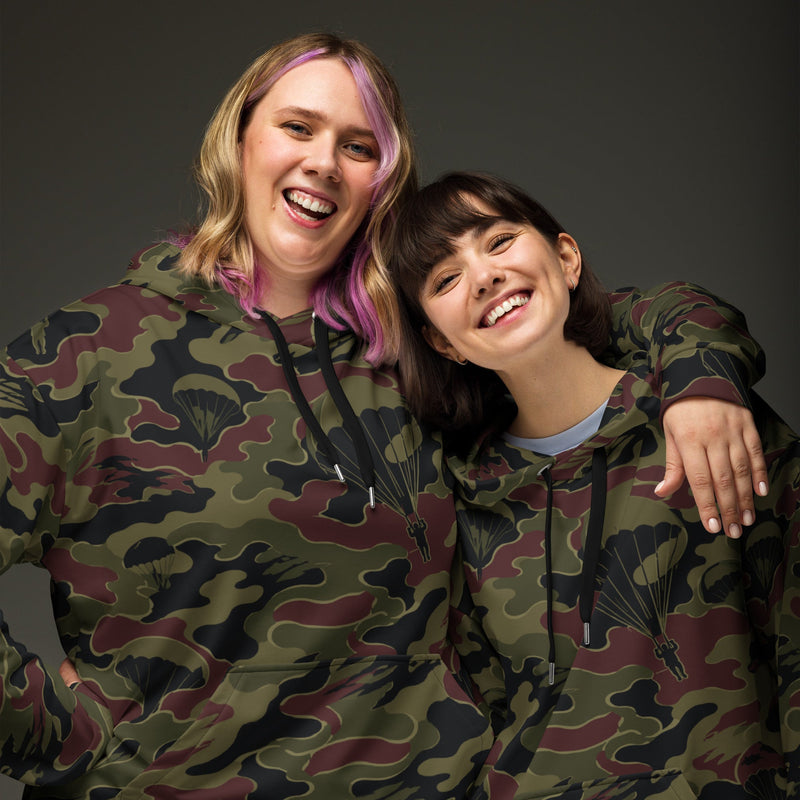 Airborne Maroon Drop CAMO Unisex Hoodie