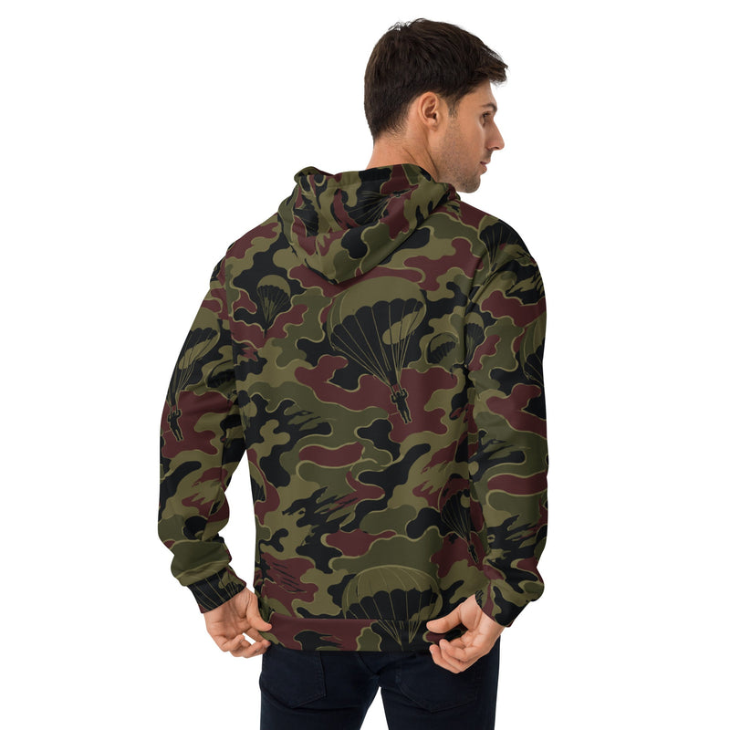 Airborne Maroon Drop CAMO Unisex Hoodie