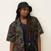 Airborne Maroon Drop CAMO Unisex Short-Sleeve Button Shirt - Button-Up