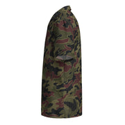 Airborne Maroon Drop CAMO Unisex Short-Sleeve Button Shirt - Button-Up