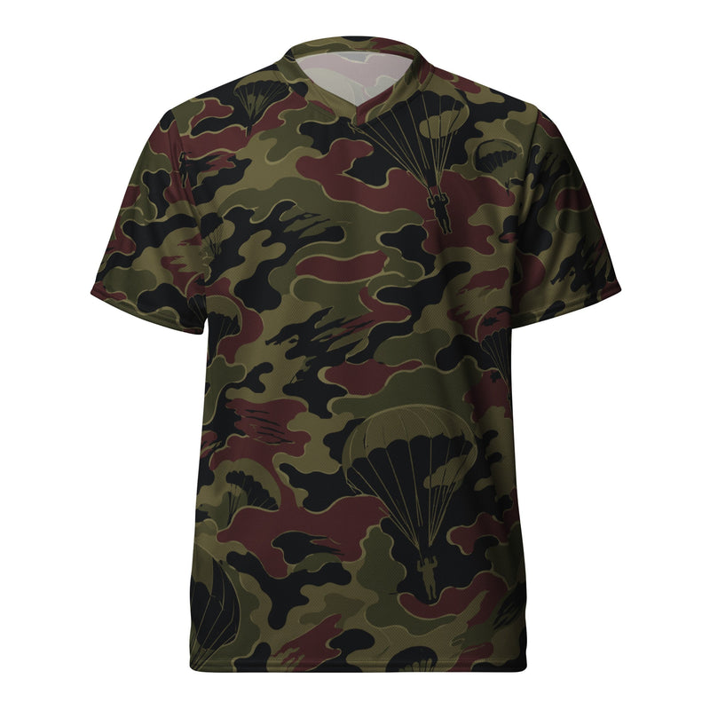 Airborne Maroon Drop CAMO Unisex Sports Jersey