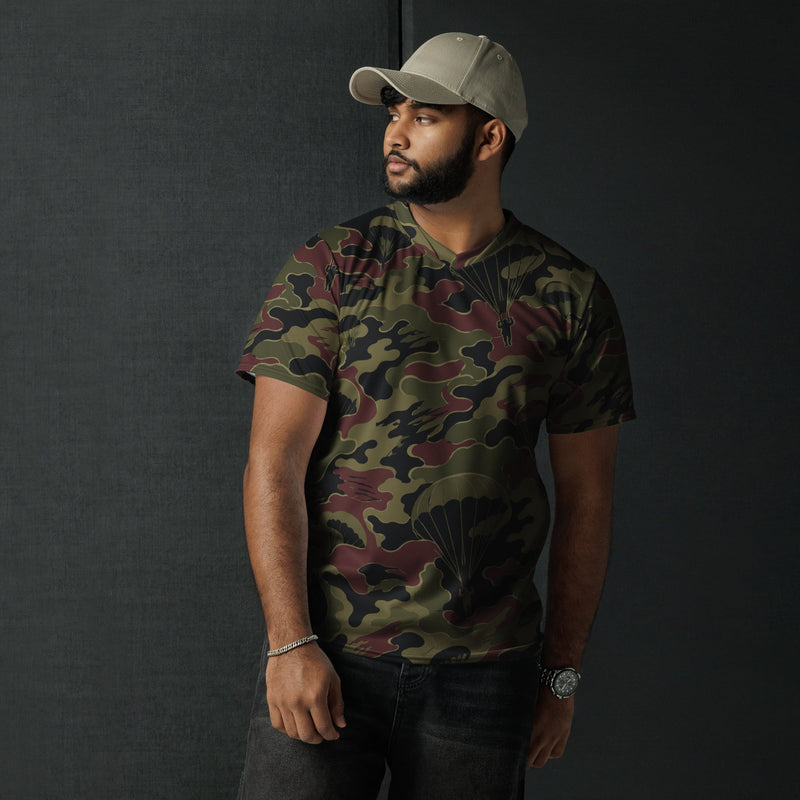 Airborne Maroon Drop CAMO Unisex Sports Jersey