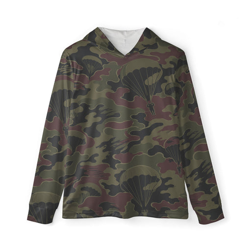 Airborne Maroon Drop CAMO Unisex Sports Warmup Hoodie - XS