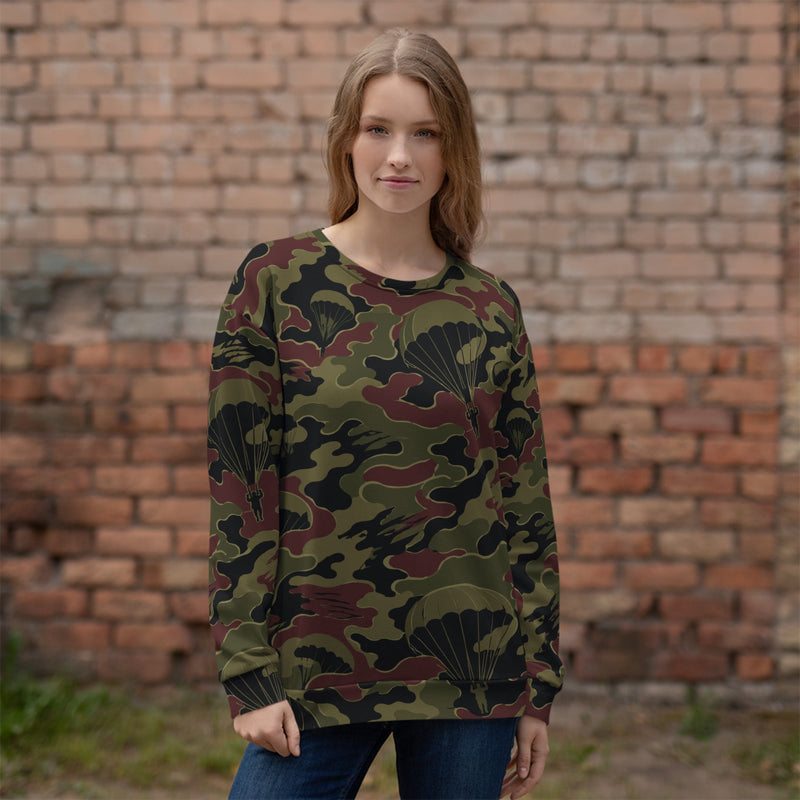 Airborne Maroon Drop CAMO Unisex Sweatshirt