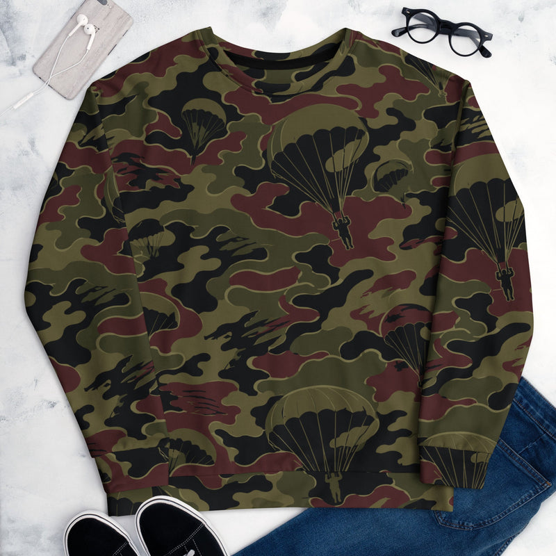 Airborne Maroon Drop CAMO Unisex Sweatshirt