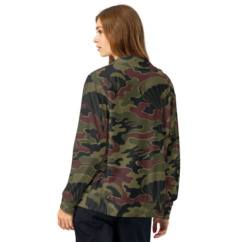 Airborne Maroon Drop CAMO Unisex Track Jacket