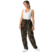 Airborne Maroon Drop CAMO Unisex Wide-Leg Joggers