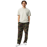 Airborne Maroon Drop CAMO Unisex Wide-Leg Joggers