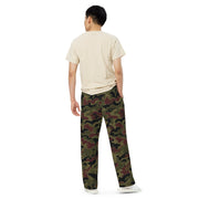 Airborne Maroon Drop CAMO Unisex Wide-Leg Leisure Pants - Pant