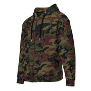 Airborne Maroon Drop CAMO Unisex Zip Hoodie