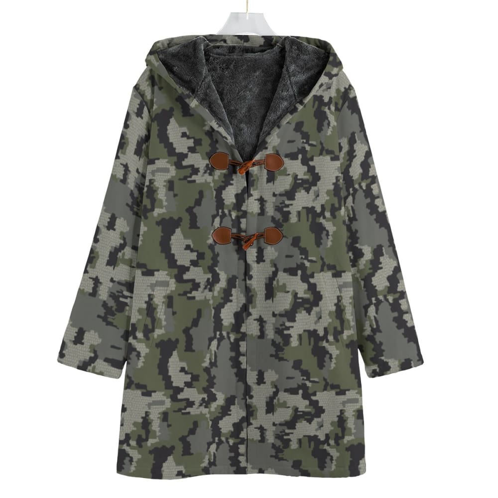 Alaska Alpine CAMO Men’s Horn Buckle Sherpa Coat - S / White - Mens Horn Buckle Sherpa Coat