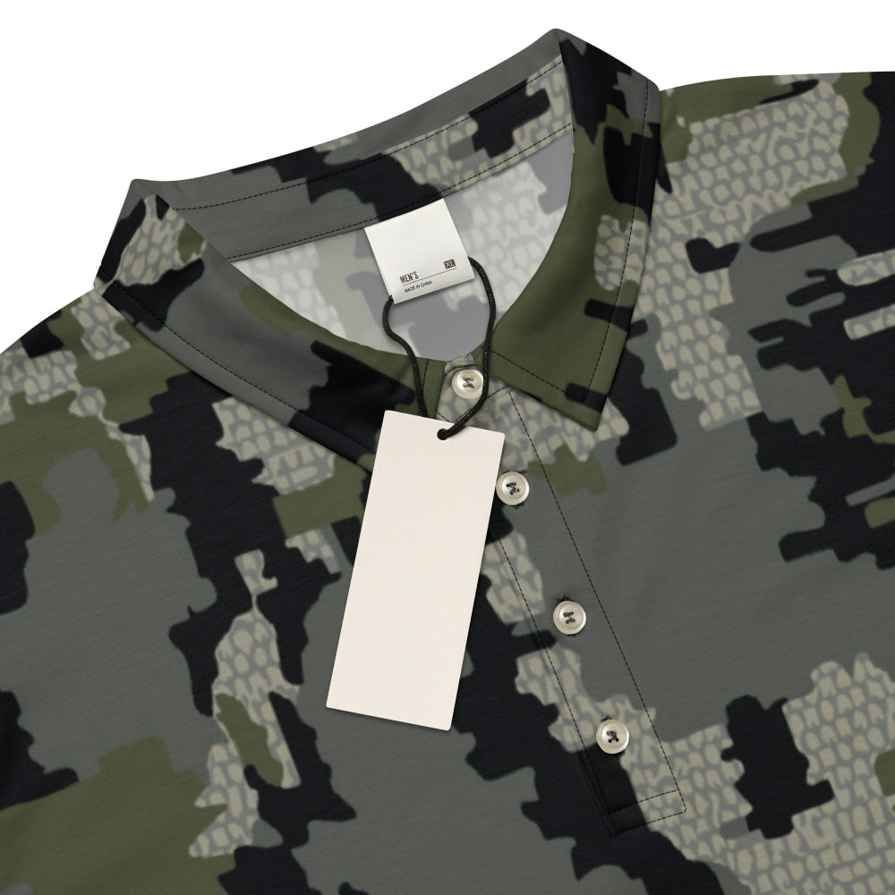 Alaska Alpine CAMO Men’s slim fit polo - Mens Slim Fit Polo