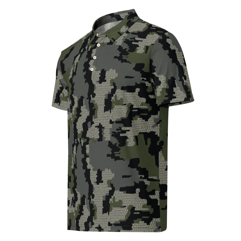 Alaska Alpine CAMO Men’s slim fit polo - Mens Slim Fit Polo