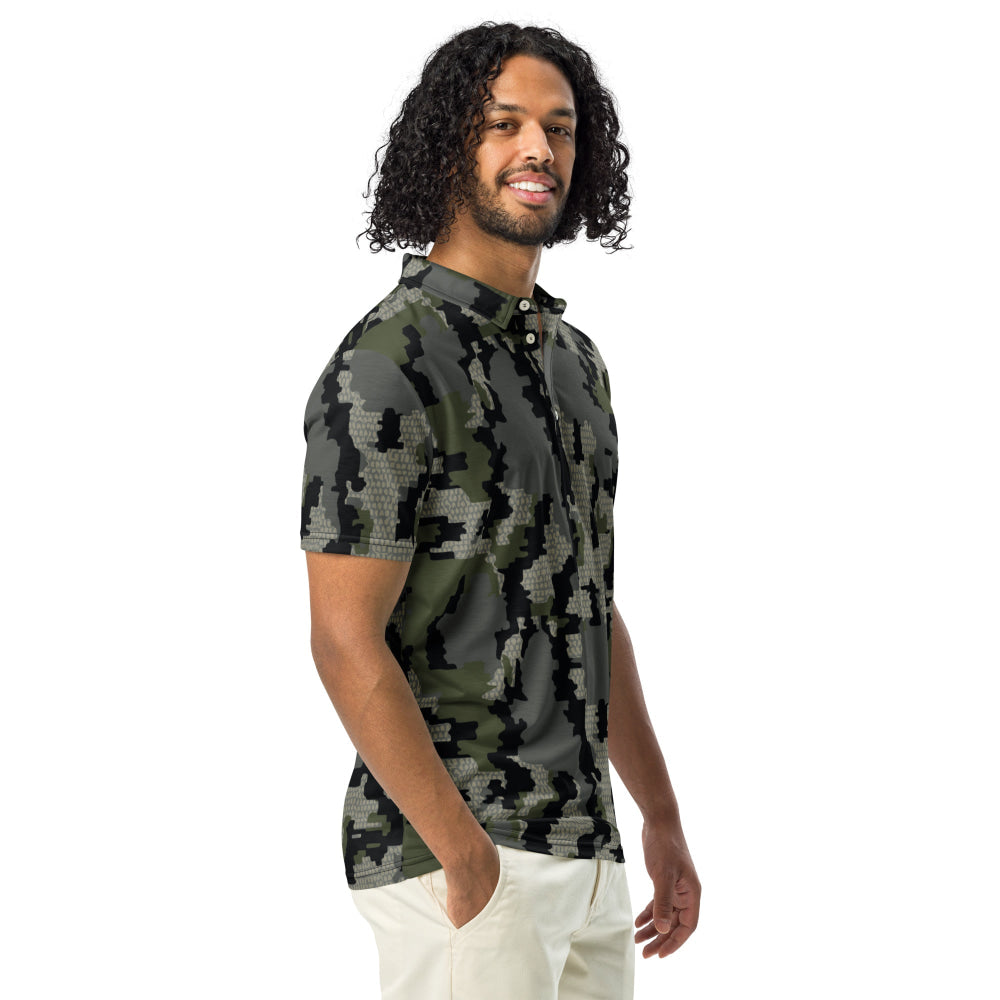 Alaska Alpine CAMO Men’s slim fit polo - Mens Slim Fit Polo