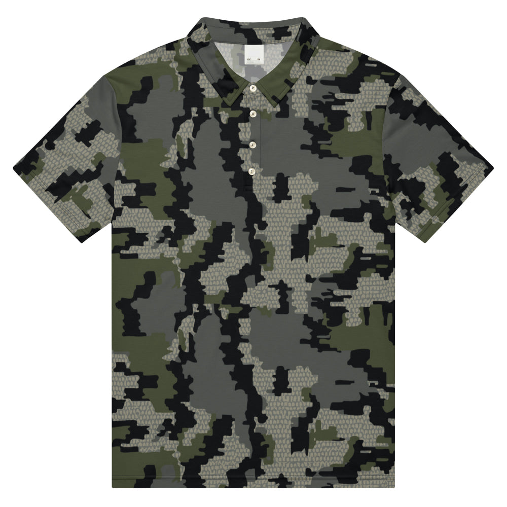 Alaska Alpine CAMO Men’s slim fit polo - XS - Mens Slim Fit Polo