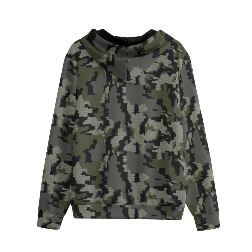 Alaska Alpine CAMO Unisex 100% Cotton Zip Hoodie