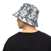 Alaska Chocolate Chip Arctic CAMO Reversible Bucket Hat - Head