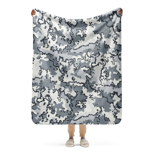 Alaska Chocolate Chip Arctic CAMO Sherpa Blanket - 50″×60″