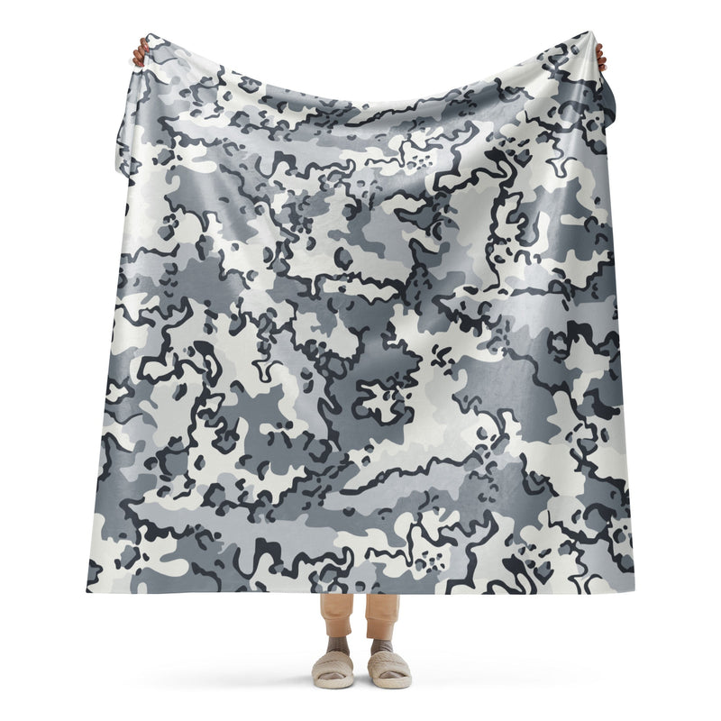 Alaska Chocolate Chip Arctic CAMO Sherpa Blanket - 60″×80″