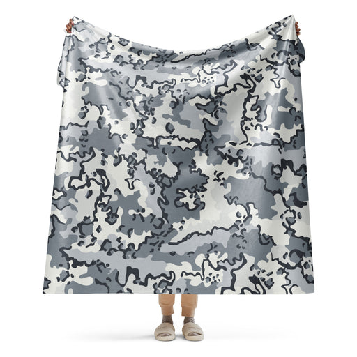Alaska Chocolate Chip Arctic CAMO Sherpa Blanket - 60″×80″