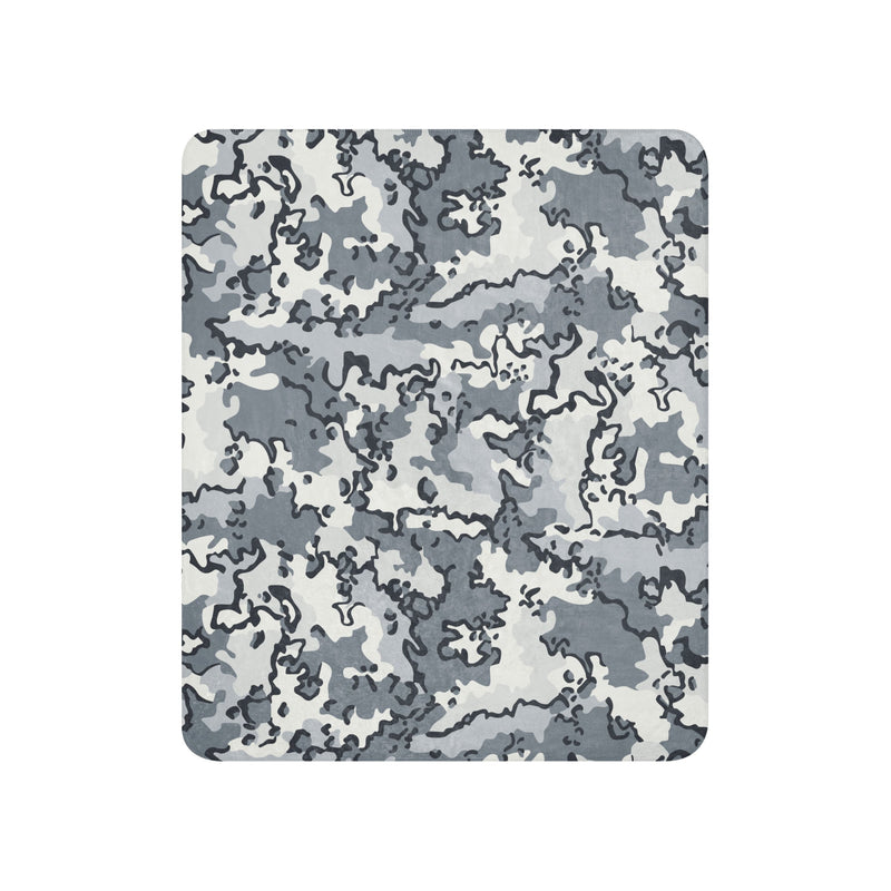 Alaska Chocolate Chip Arctic CAMO Sherpa Blanket
