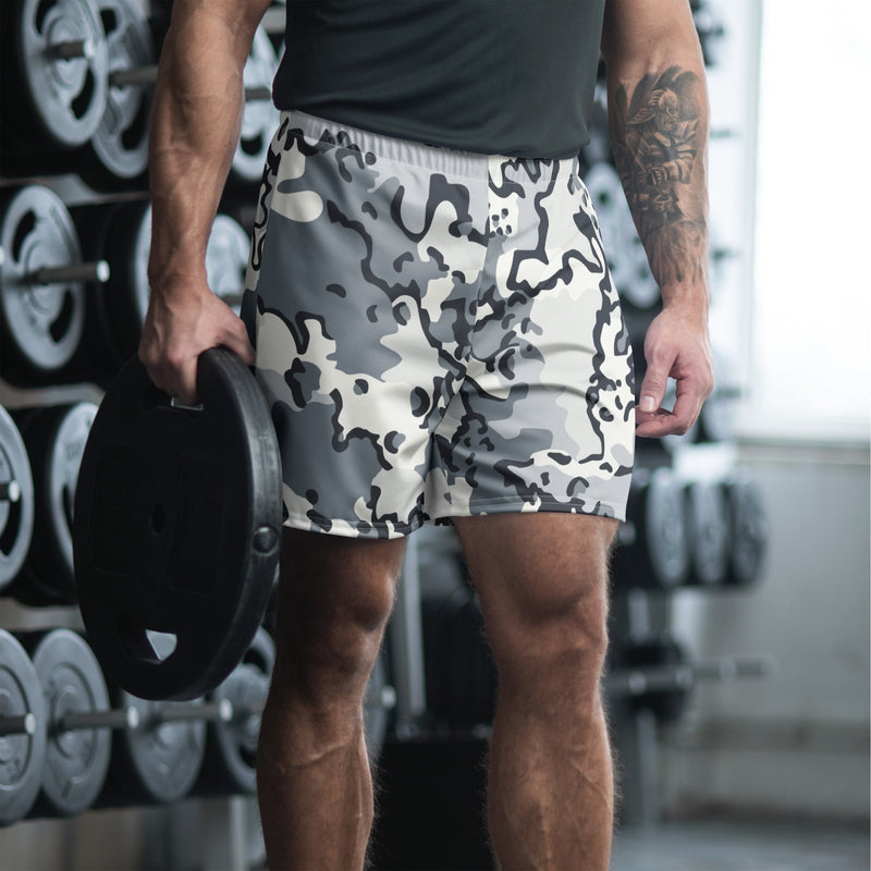 Alaska Chocolate Chip Arctic CAMO Unisex Athletic Long Shorts - XS