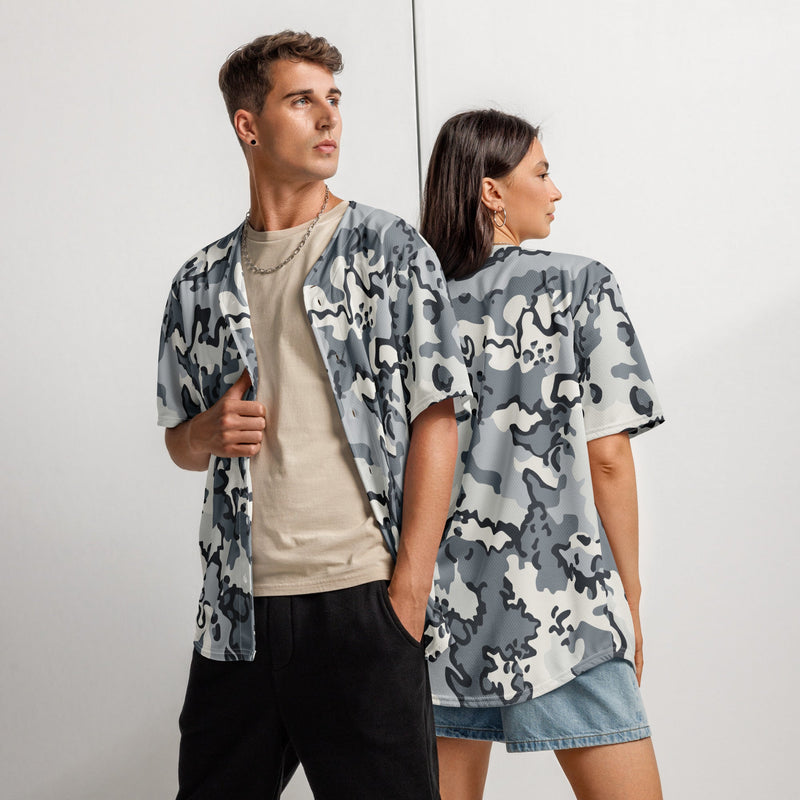 Alaska Chocolate Chip Arctic CAMO Unisex Baseball Jersey - 2XS