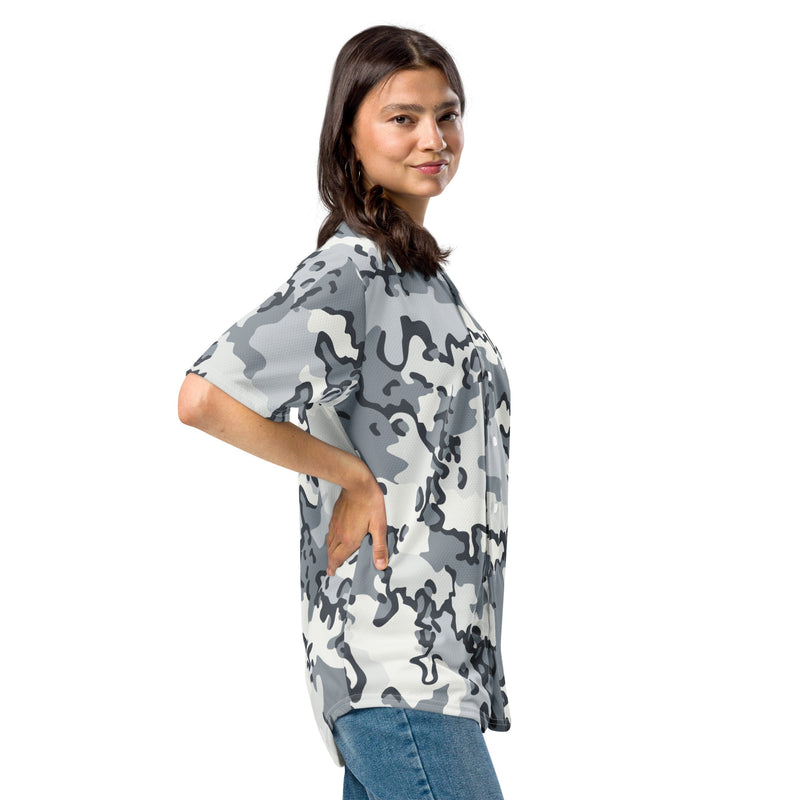 Alaska Chocolate Chip Arctic CAMO Unisex Baseball Jersey