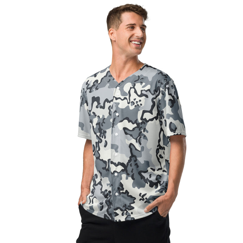 Alaska Chocolate Chip Arctic CAMO Unisex Baseball Jersey