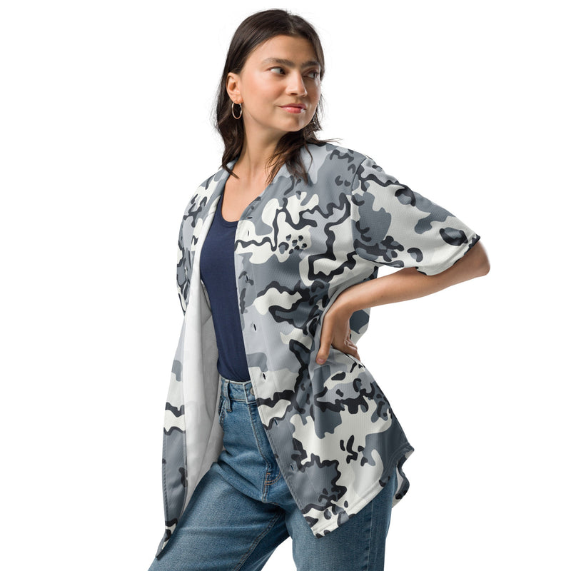 Alaska Chocolate Chip Arctic CAMO Unisex Baseball Jersey