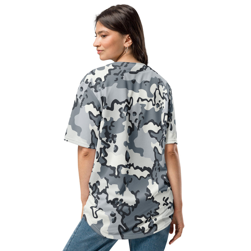 Alaska Chocolate Chip Arctic CAMO Unisex Baseball Jersey