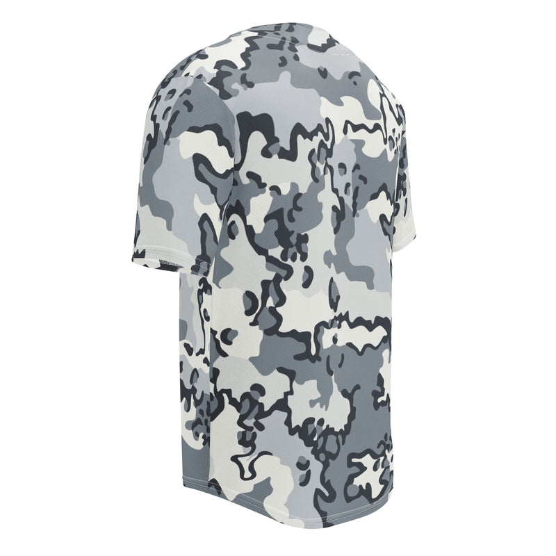 Alaska Chocolate Chip Arctic CAMO Unisex Baseball Jersey