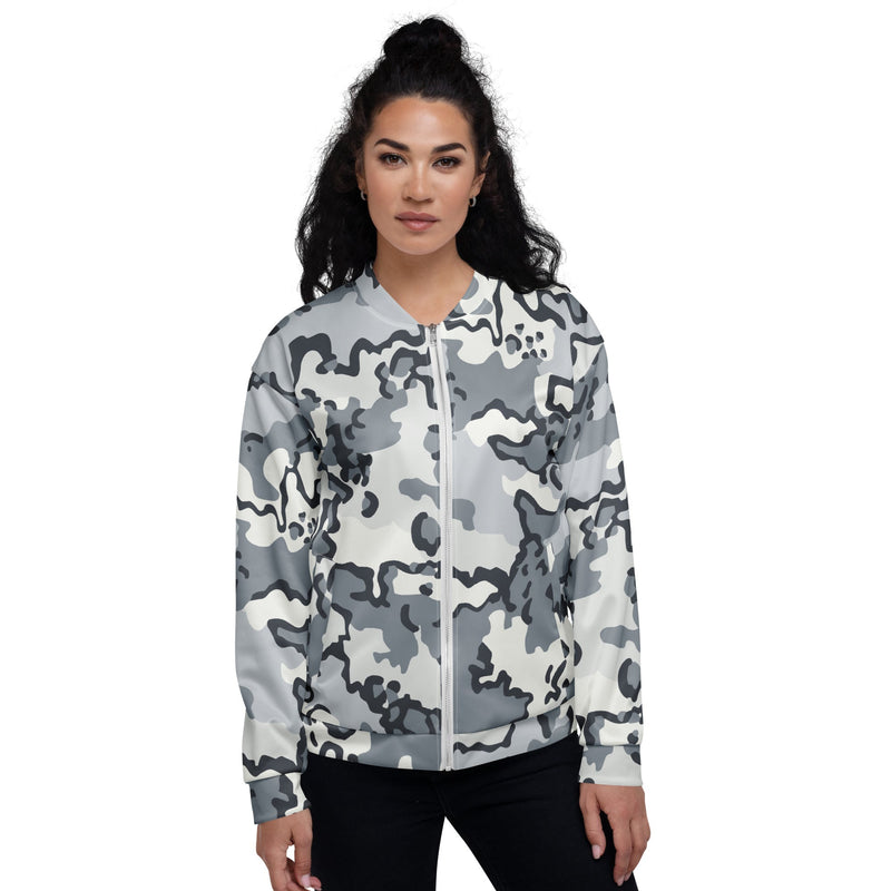 Alaska Chocolate Chip Arctic CAMO Unisex Bomber Jacket