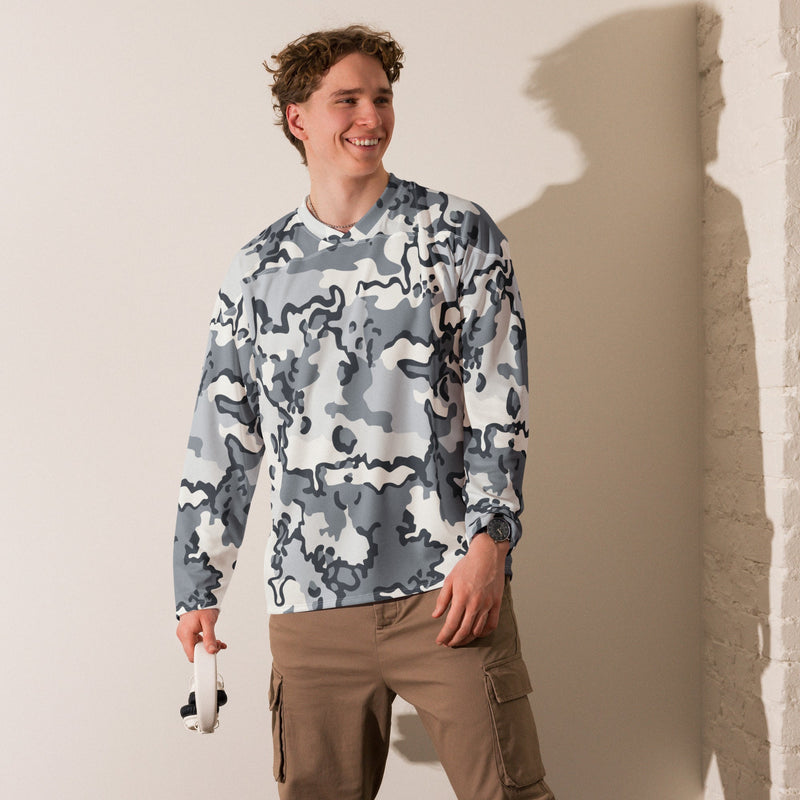 Alaska Chocolate Chip Arctic CAMO Unisex Hockey Fan Jersey