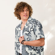 Alaska Chocolate Chip Arctic CAMO Unisex Short-Sleeve Button Shirt - 2XS - Button-Up