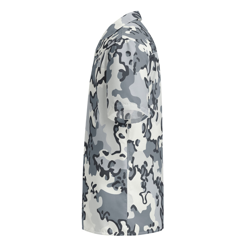 Alaska Chocolate Chip Arctic CAMO Unisex Short-Sleeve Button Shirt - Button-Up