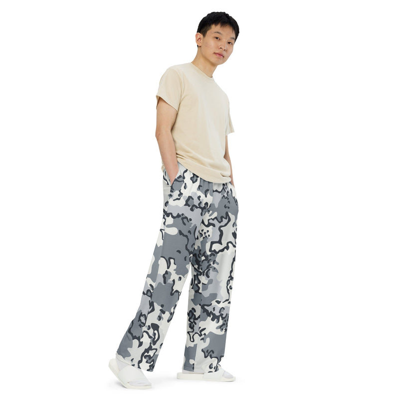 Alaska Chocolate Chip Arctic CAMO Unisex Wide-Leg Leisure Pants - Pant